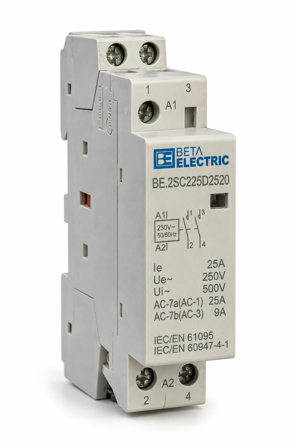بيتا إلكتريك BE.2SC225D2520 | كونتاكتور صامت موديلار، 2 قطب، 25 أمبير، 2NO