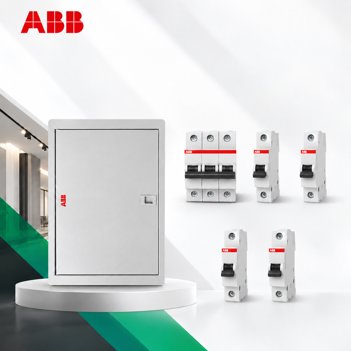 ABB Foundations Bundle – Primo Busbar Board + ABB MCBs | باقة تأسيس كهرباء ABB