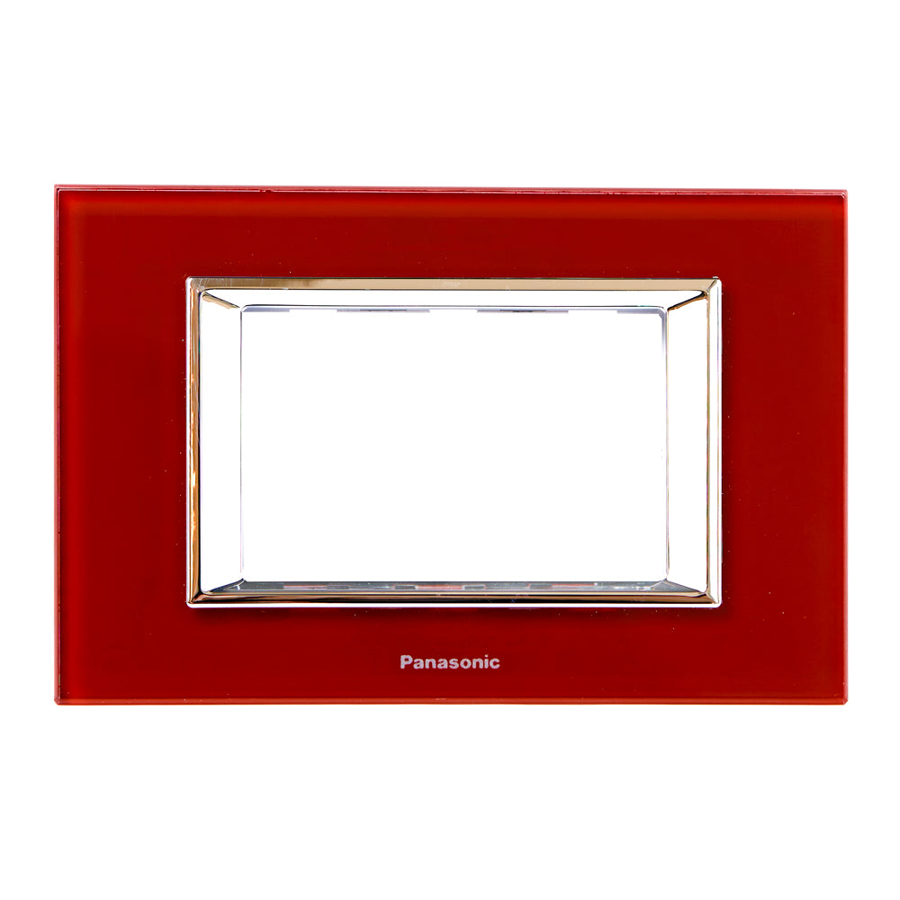 Panasonic 3M plate Glass Dark Red Ultima Thea | Wall Plate 215219 - SKU 215219