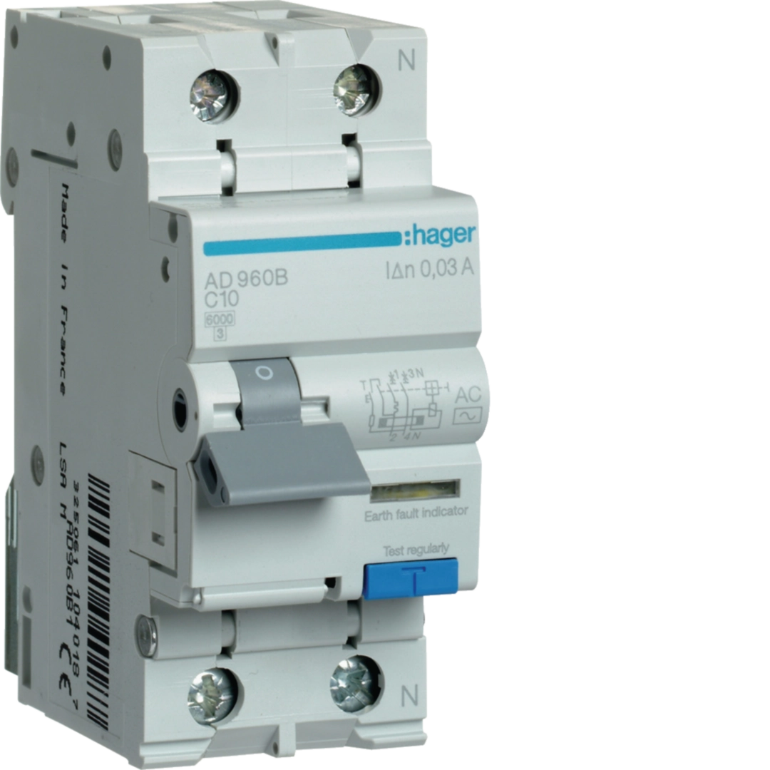 Hager hager-ad-rcbo-2p-6ka-c-curve-30ma-type-ac product image
