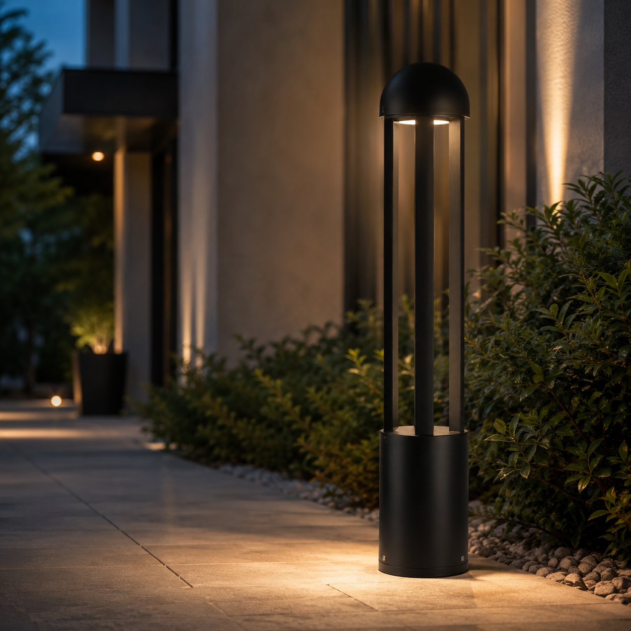 BLD 90 -Die Cast Aluminium Body -8W-IP65-3000K حديقة Bollard إضاءة | خارجي حديقة إضاءة