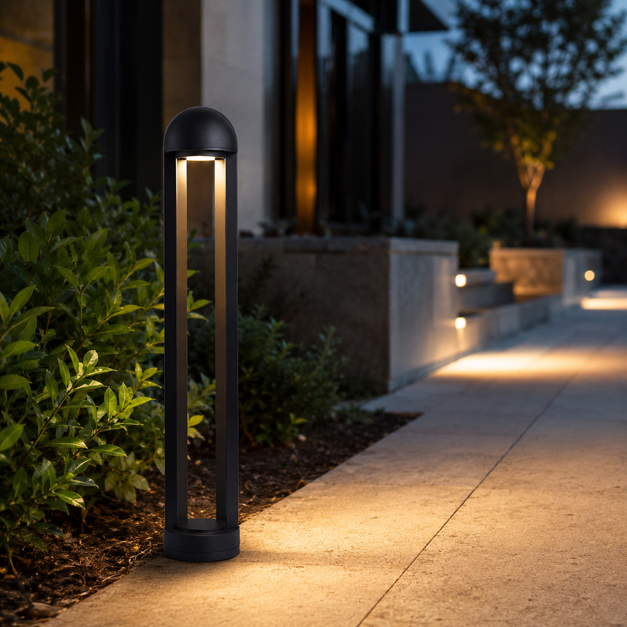 BLD 91 -Die Cast Aluminium Body -8W-IP65-3000K حديقة Bollard إضاءة | خارجي حديقة إضاءة