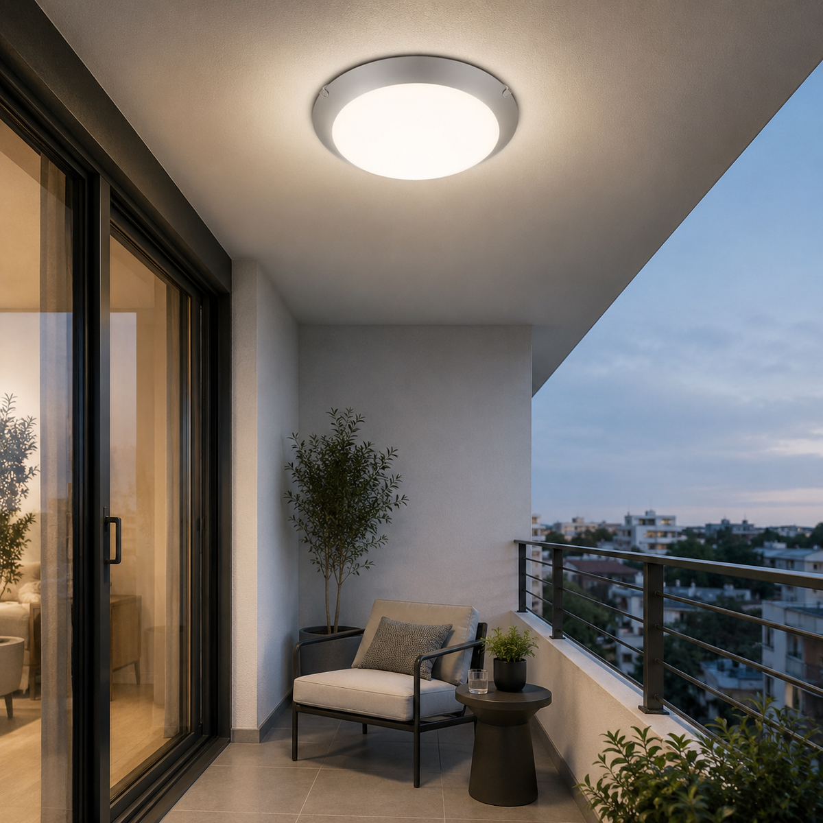 Steel أبيض زجاج Pelfonera IP20 1 lamp E27 Dia:25cm