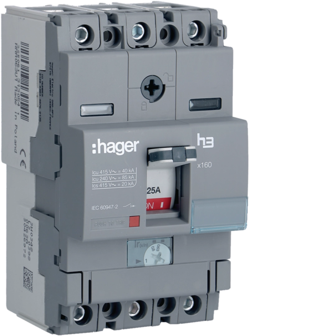 هاجر Hager هاجر Hager-hna-h3-plus-MCCB قاطع اتوماتيك-قابل للضبط-حراري مغناطيسي-40-ka product image