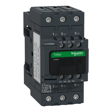 Schneider Electric TeSys D LC1D50A Contactor | LC1D50AM7, 3-Pole, 50A AC-3, 220V AC Coil