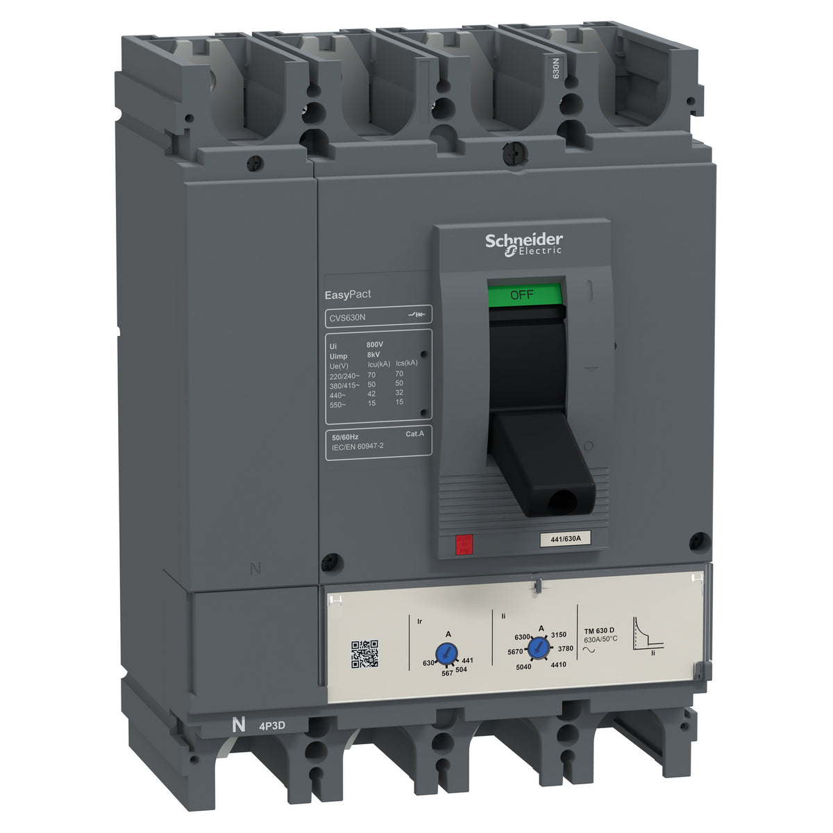 Schneider Electric LV540422 EasyPact CVS MCCB CVS400N 4P 50kA TMD – قاطع MCCB شنايدر LV540422