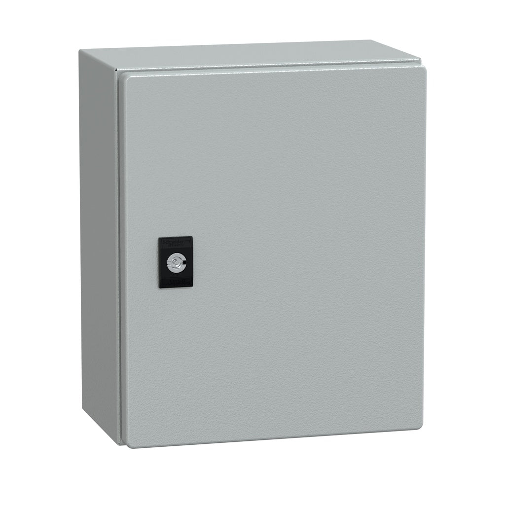 Schneider Electric NSYCRN325150 | Spacial CRN Steel Enclosure H300xW250xD150, IP66, IK10, No Mounting Plate