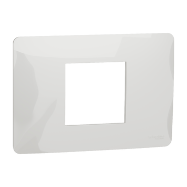 Schneider Electric NU210218 | New Unica Cover Frame, 1 Gang, 2 Modules, White