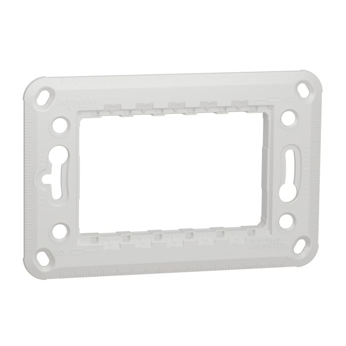 Schneider Electric NU7103P | New Unica 3-Module Plastic Fixing Frame, 1 Gang