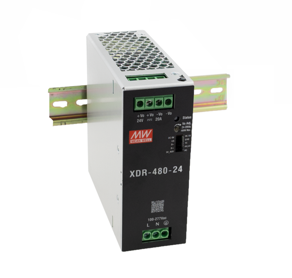 MEAN WELL XDR-480-24 24V 20A DIN Rail Power Supply