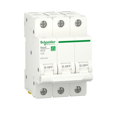 Schneider Electric R9F32306 Resi9 MCB | 3P 6A C-Curve 4.5kA Circuit Breaker