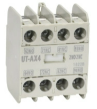 UT-AX4 كونتاكت مساعد / نقطة مساعدة block, Spark براند, 2NO 2NC, front clip-on لـ S-T SR-T