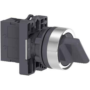 XA2ED21 selector switch Ø22, gray body, standard handle, 2-position 1NO, Schneider Electric