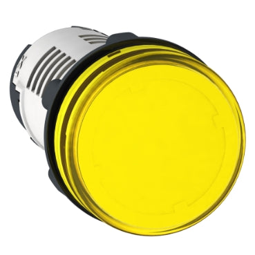 XB7EV05MP monolithic لمبة بيان, أصفر بلاستيك, Ø22, integral LED ليد, 230–240 فولت AC تيار متردد, Spark