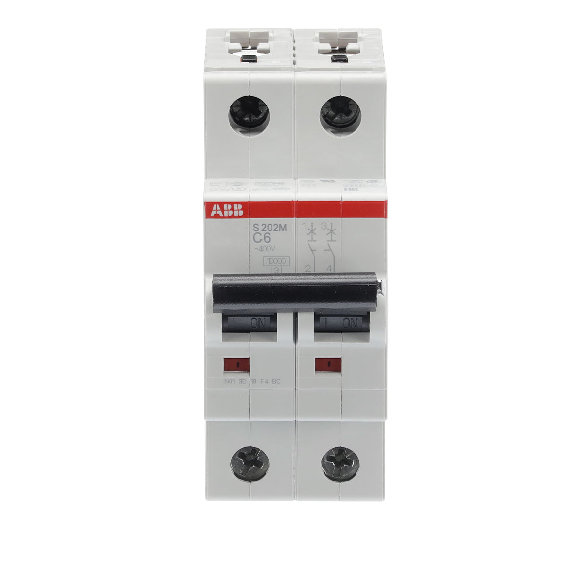 إيه بي بي ABB 2CDS272001R0064 | S202M-C6 قواطع MCB أوتوماتيك | 6 أمبير, 2P 2 قطب, 10kA قدرة قطع (inferred من family), C - إيه بي بي ABB part number 2CDS272001R0064