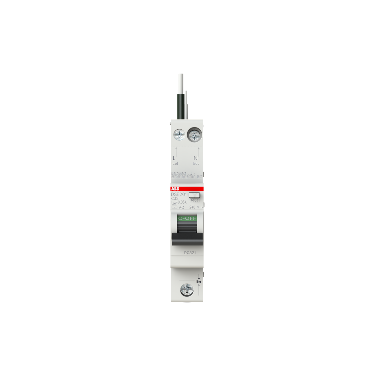 إيه بي بي ABB 2CSR255053R1324 | DSE201 C32 AC30 - N أسود RCBO قاطع تسريب مع حماية تسريب أرضي مفاتيح أوتوماتيك | 32 أمبير, 1P 1 قطب+N, 6kA قدرة قطع (inferred من family), C, 30 mA - إيه بي بي ABB part number 2CSR255053R1324