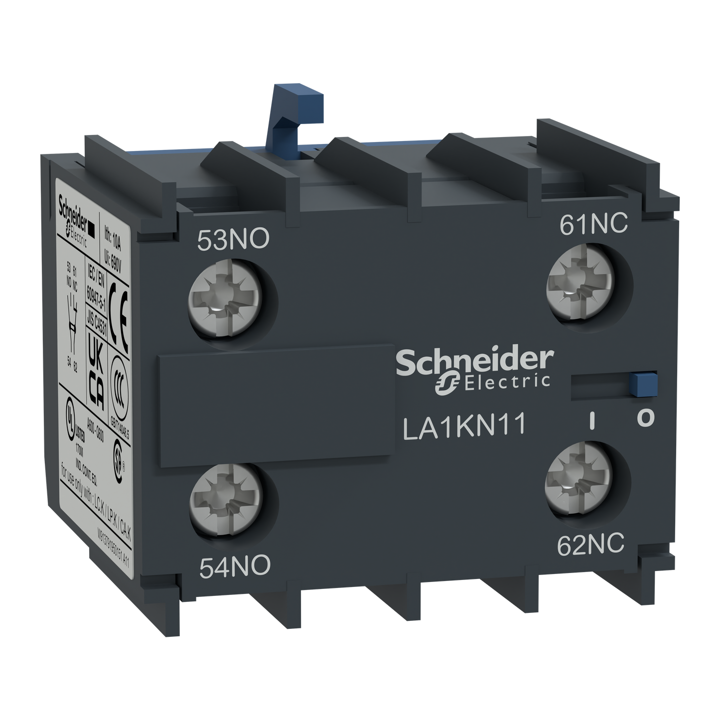 Schneider Electric LA1KN11 Auxiliary contact block, TeSys K, 1NO + 1NC, screw terminals | Default Title | Default Title