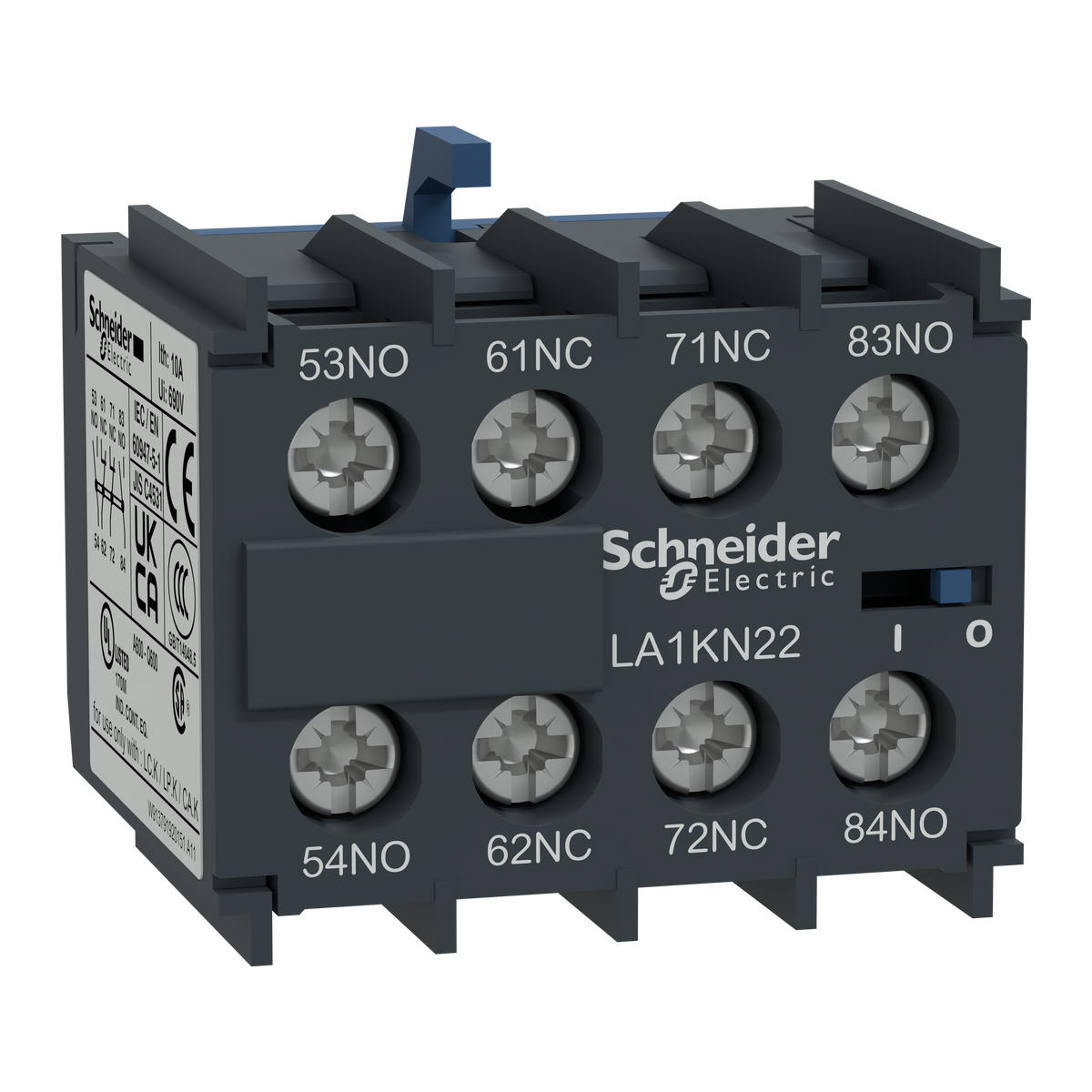 Schneider Electric LA1KN22 TeSys K Auxiliary contact block, TeSys K, 2NO + 2NC, screw terminals | Default Title | Default Title