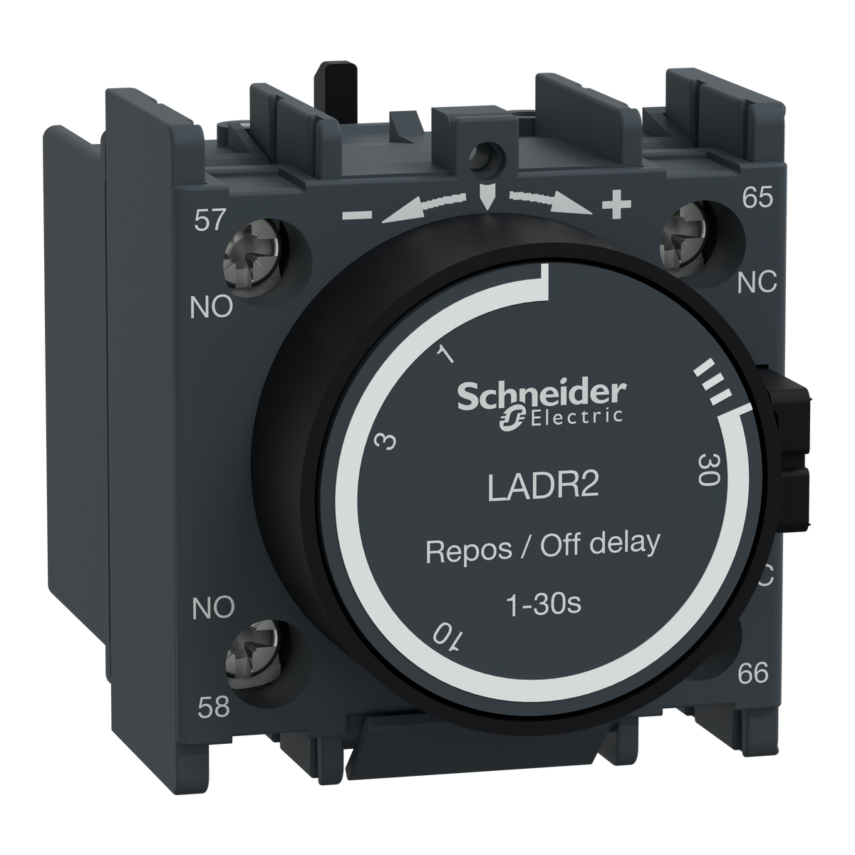 Schneider Electric LADR2 TeSys D Time Delay Auxiliary Contact Block 1NO + 1NC Off Delay 1-30 S Front Mount