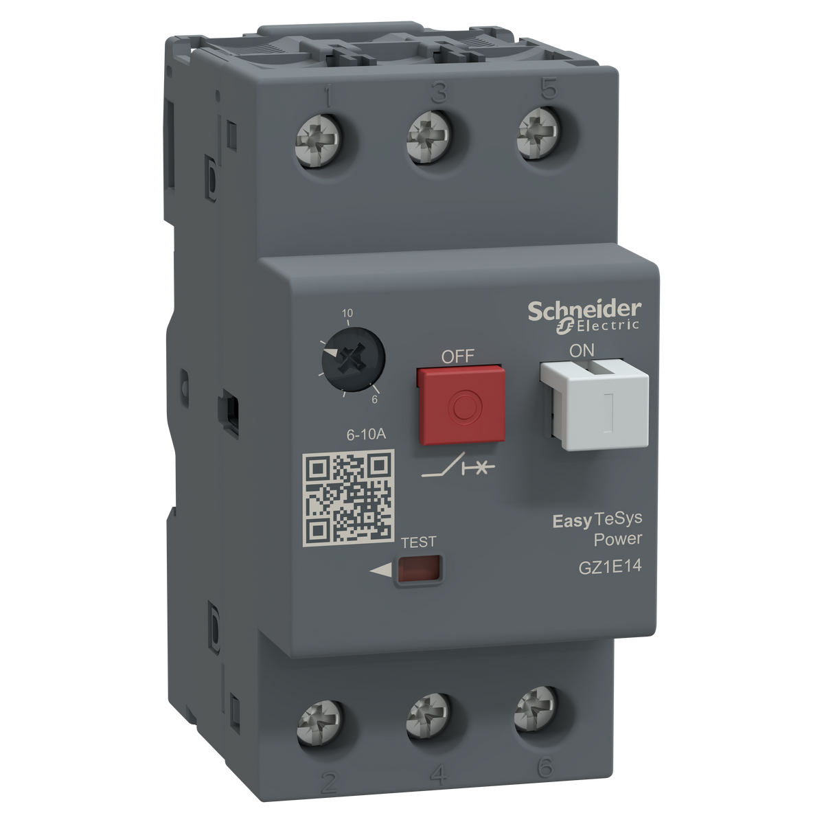 شنايدر إلكتريك Schneider GZ1E14 Easy TeSys Power GZ1E قاطع حماية موتور 3P 3 قطب 6-10 أمبير حراري مغناطيسي