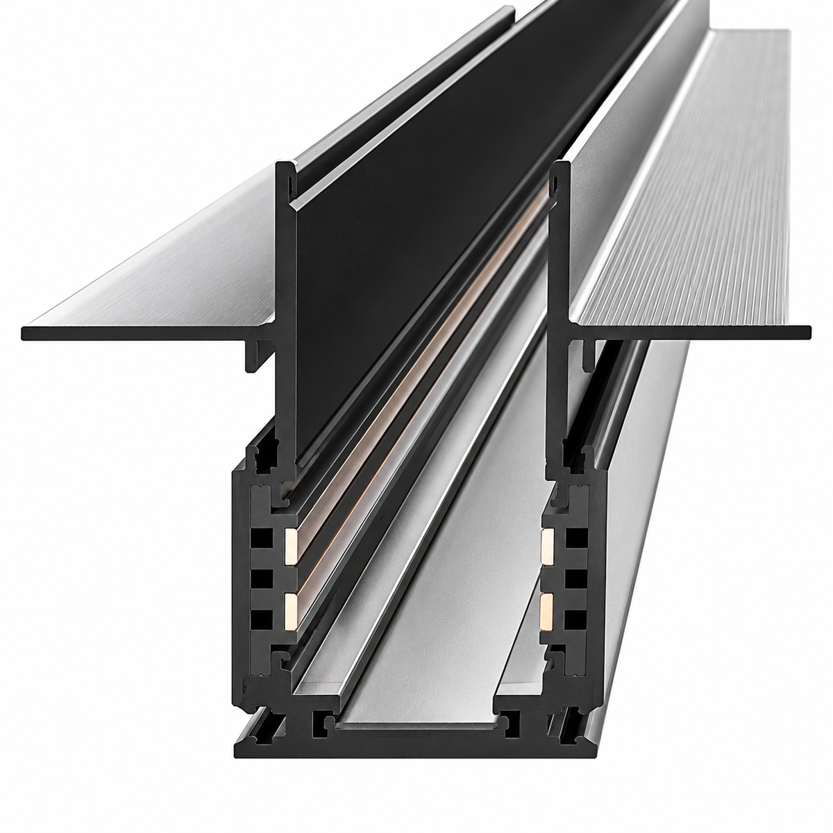 Luma recessed-212705 magnetic track black rail profile | لوما ماجنتيك تراك