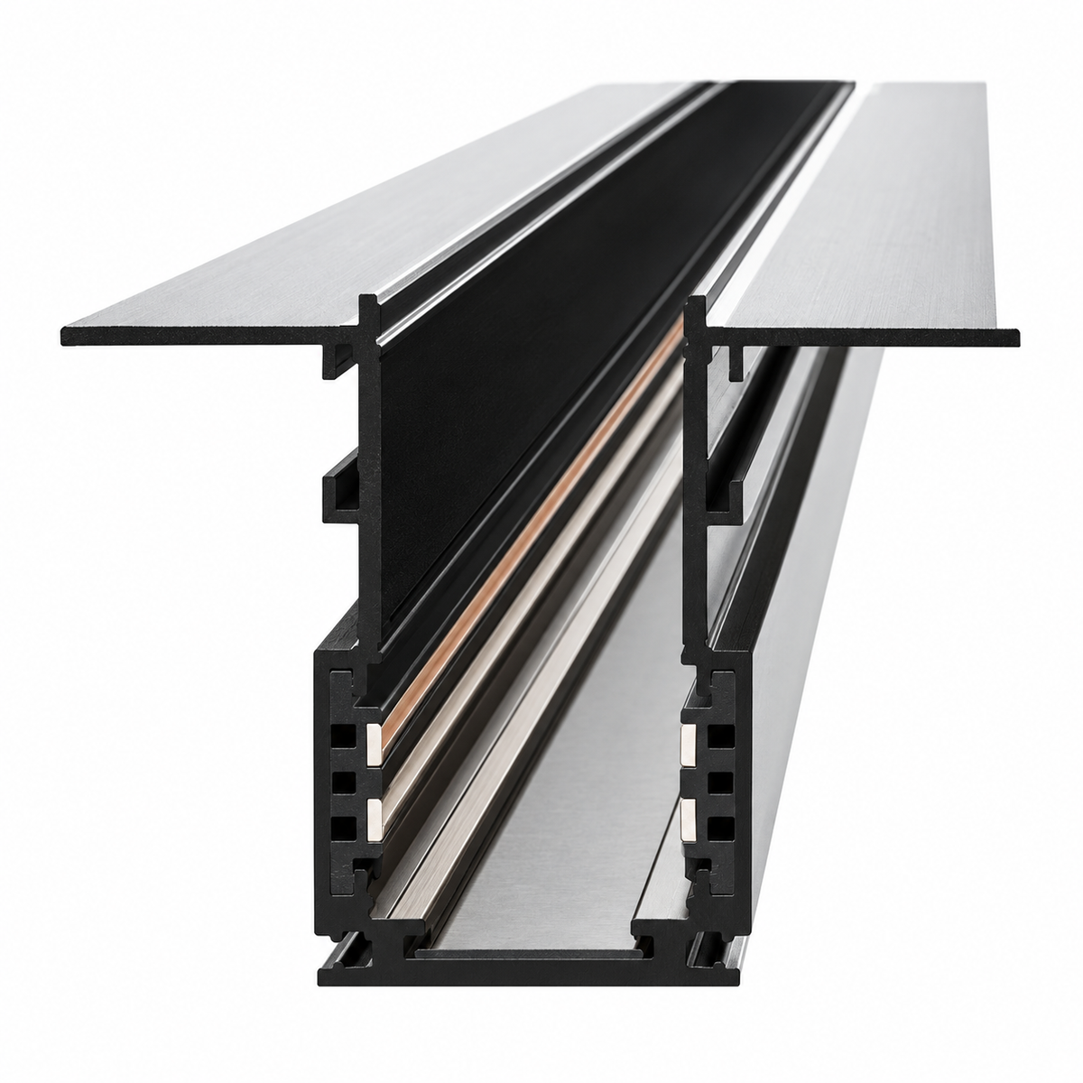 Luma recessed-212709 magnetic track black rail profile | لوما ماجنتيك تراك