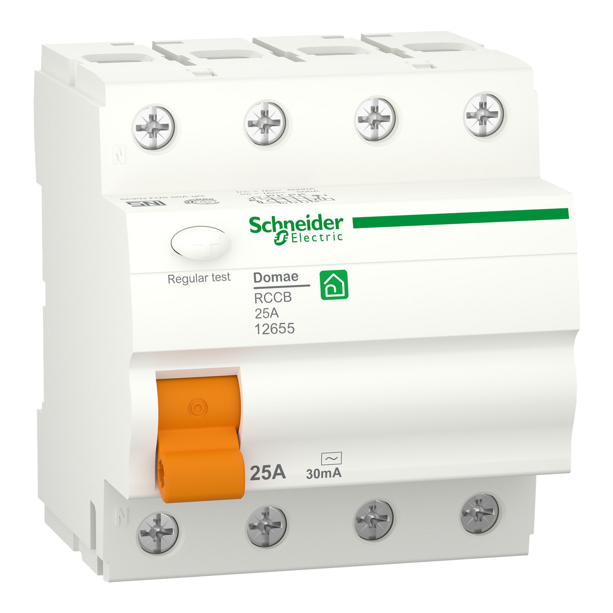 Schneider Electric 12655 Residual Current Circuit Breakers RCCB | Domae