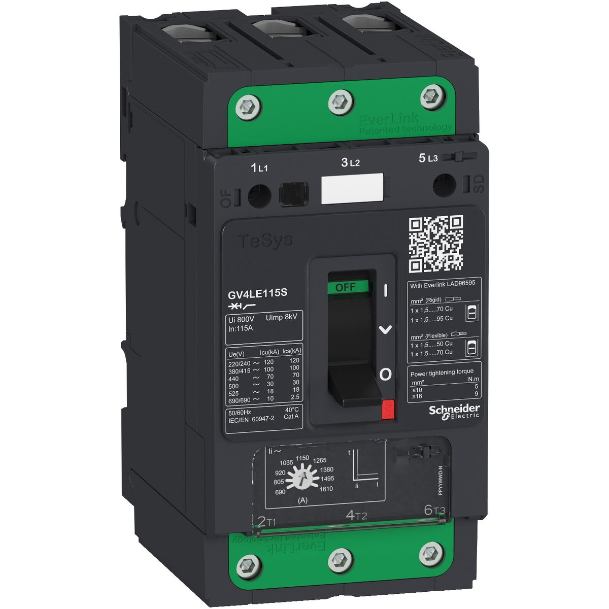Schneider Electric GV4LE80N Motor Protection Circuit Breakers MPCB | TeSys GV4