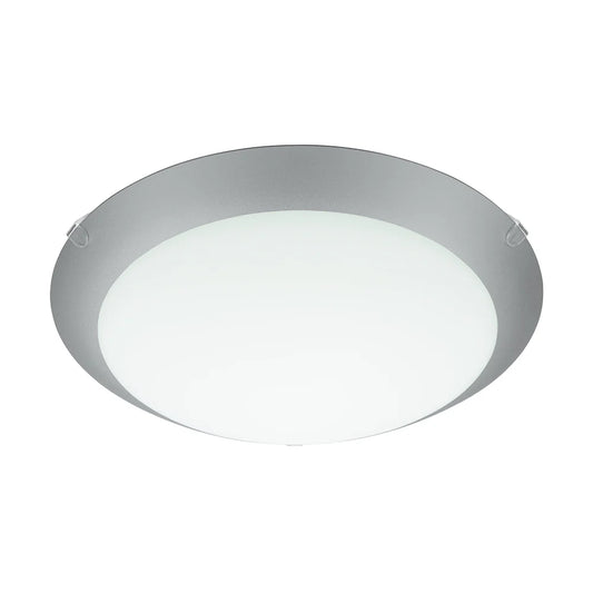 Steel White Glass Pelfonera IP20 1 lamp E27 Dia:25cm