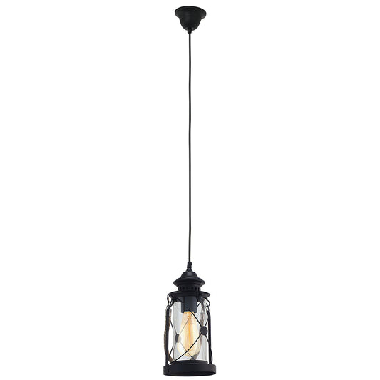 EGLO 173416 Black Steel Black Pendant Light | Decorative Indoor Lighting - SKU 173416