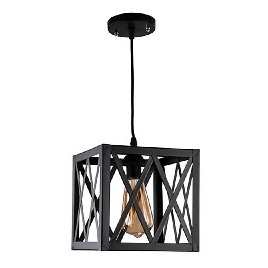 Single Pendant Light Steel cube