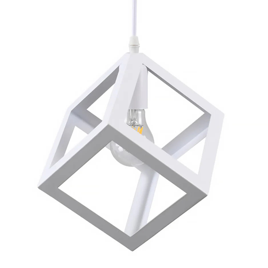 Single Pendant Light Steel cube