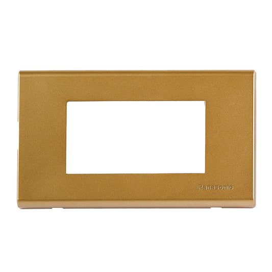 Panasonic 3M plate with mounting frame gold Wide | Wall Plate 215010 - SKU 215010