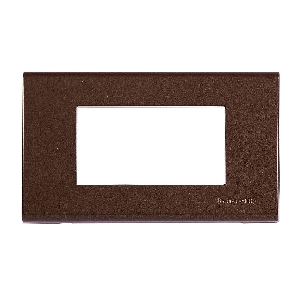 Panasonic 3M plate with mounting frame brown Wide | Wall Plate 215044 - SKU 215044