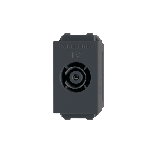 باناسونيك Panasonic DIN Type بريزة تليفزيون - رمادي | Wiring Device 215052 - SKU 215052