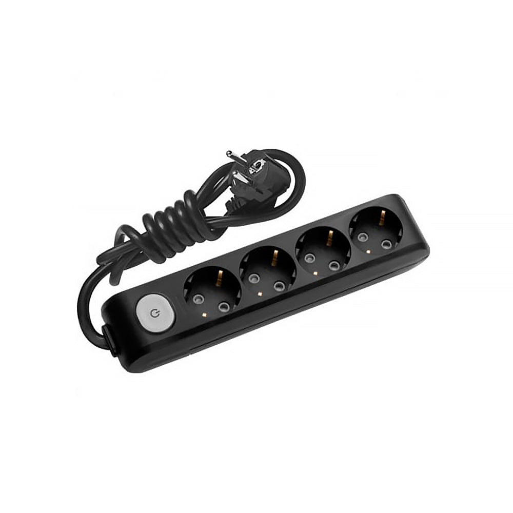 Panasonic Extension socket 4x black | Socket Outlet 215066 - SKU 215066