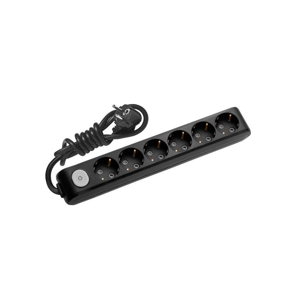 Panasonic Extension socket 6x black | Socket Outlet 215067 - SKU 215067