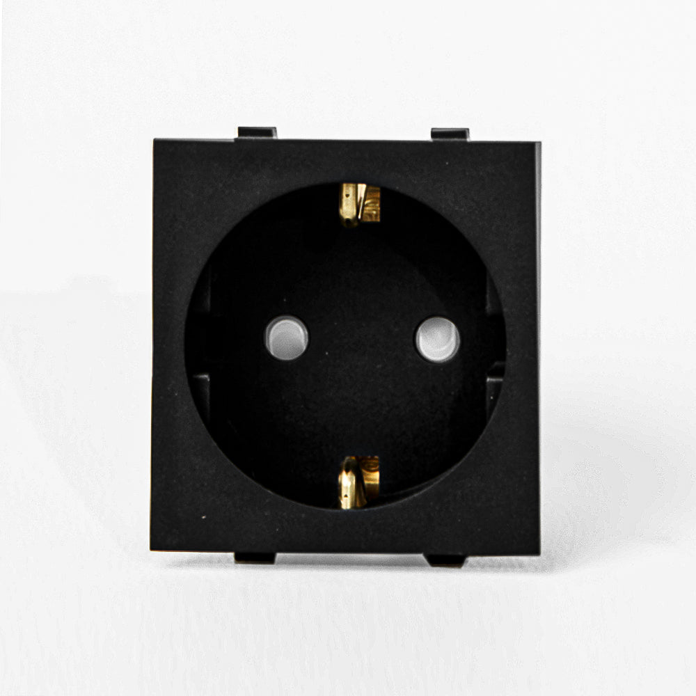 Panasonic German socket 16A Black Roma | Socket Outlet 215083 - SKU 215083