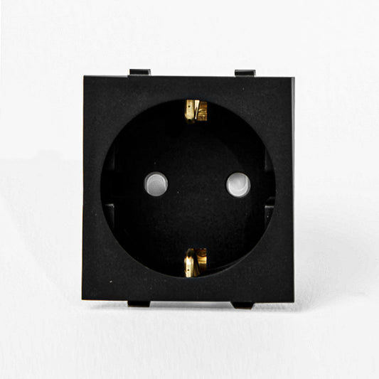 Panasonic German socket 16A Black Roma | Socket Outlet 215083 - SKU 215083