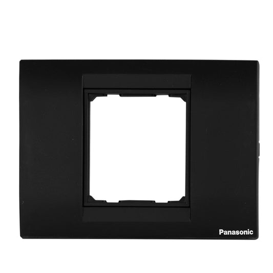 Panasonic 2M plate with mounting frame Black Roma | Wall Plate 215105 - SKU 215105