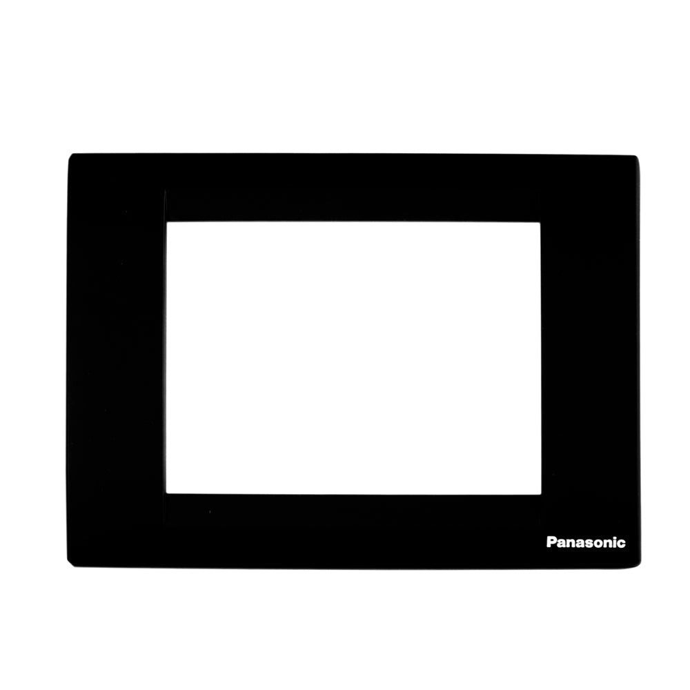 Panasonic 3M plate with mounting frame Black Roma | Wall Plate 215106 - SKU 215106