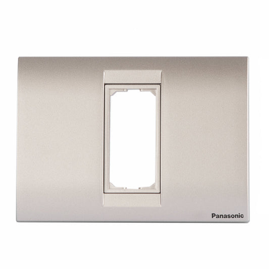 Panasonic 1M plate with mounting frame Silver Roma | Wall Plate 215107 - SKU 215107