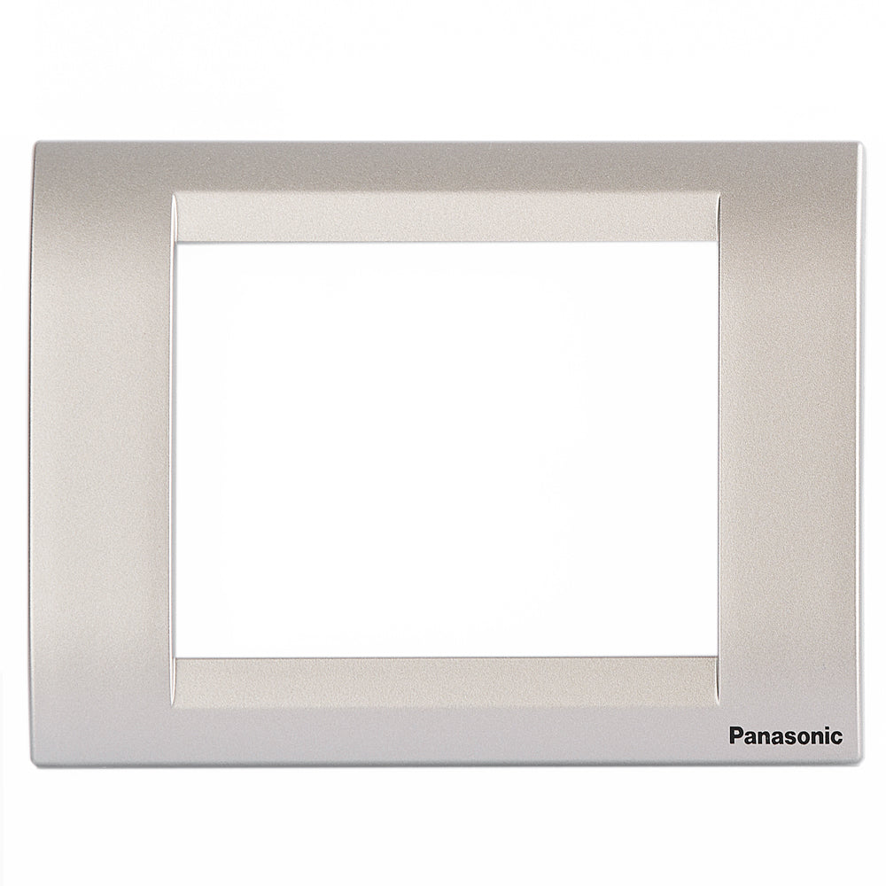 Panasonic 3M plate with mounting frame Silver Roma | Wall Plate 215109 - SKU 215109