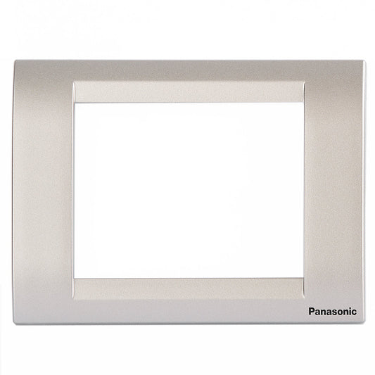 Panasonic 3M plate with mounting frame Silver Roma | Wall Plate 215109 - SKU 215109