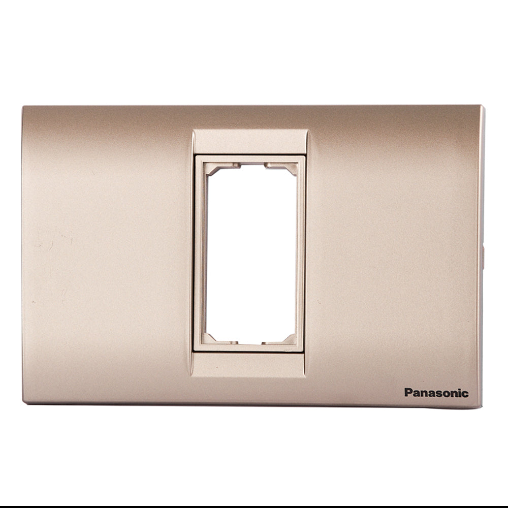 Panasonic 1M plate with mounting frame Champagne Roma | Wall Plate 215110 - SKU 215110