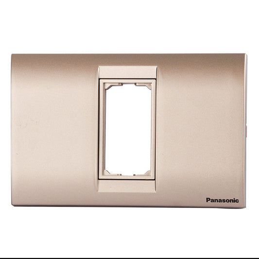 Panasonic 1M plate with mounting frame Champagne Roma | Wall Plate 215110 - SKU 215110