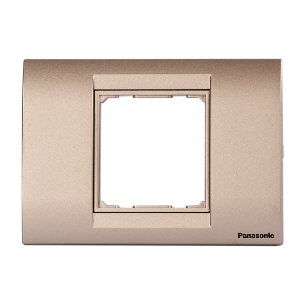 Panasonic 2M plate with mounting frame Champagne Roma | Wall Plate 215111 - SKU 215111