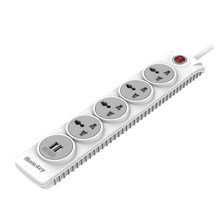 Huntkey power strip 4 outlets 2 USB 3m surge protection
