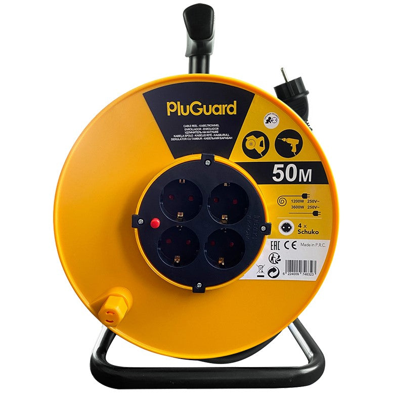 آي لوك iLock كابل Reel مع 4 برايز / سوكتات – 50 Meters | Extension Cord لـ كهرباء Installations - SKU آي لوك iLock-3339