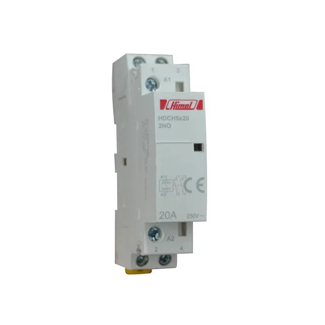 سلسلة المقاولين المعيارية الصامتة Himel HDCH8s | ملف 220 فولت/230 فولت تيار متردد، نطاق تبديل الطاقة على سكة DIN